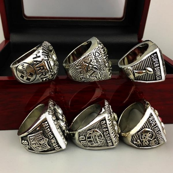 Pittsburgh Steelers Silver Championship Ring Set - Picture 7 of 13